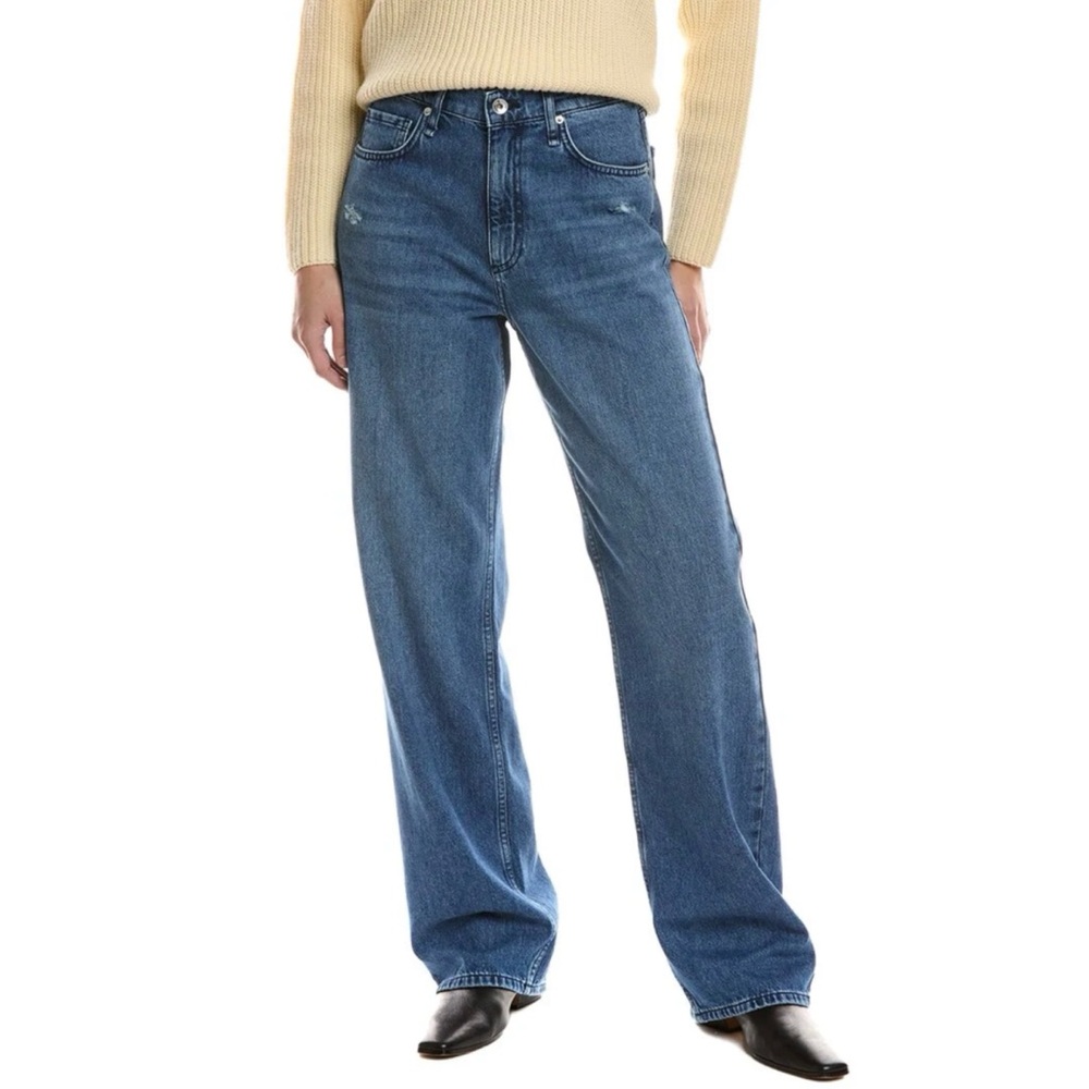 rag & bone Women's Straight Leg Jeans in Medium Blue